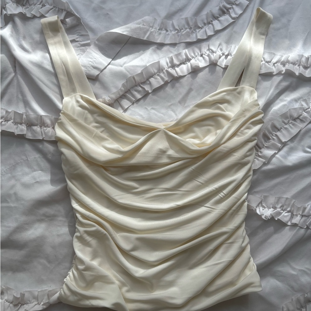Meshki Cream Chemise with Ruching- NWOT- Size XS